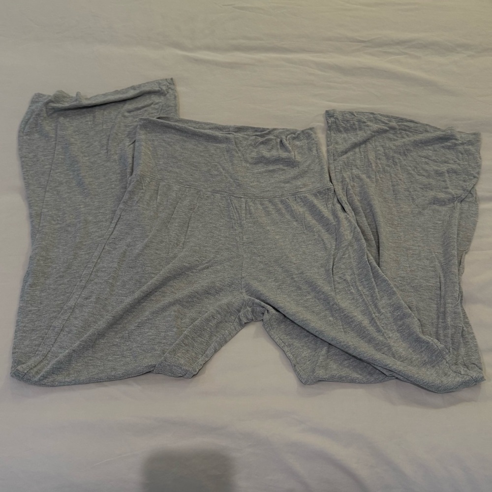 WHEAT - grey wide leg pants